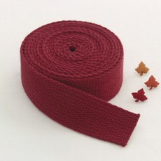 패션스타트 코튼 가방끈 스트랩 줄 에코백 컬러 웨이빙끈 25mm 1롤 (900cm), 1개, 와인