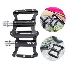 자전거 플랫 페달 도로 밀봉 베어링 산악 알루미늄, 기본, 5. Black