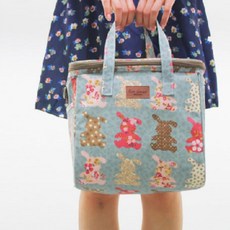 사각 쿨러백 중형 보온 보냉가방 보냉백 캠핑 아이스 OC_0405TS, 엔틱부케 블루M중