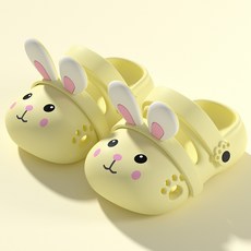 EVA兔子踩屎感兒童涼拖鞋夏季親子女童洞洞鞋防滑軟底卡通女寶寶