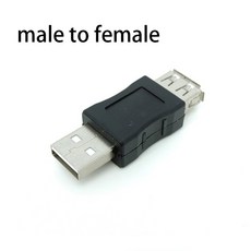 USB 2.0 A 타입 수 암 커플러 어댑터 플러그 소켓 커넥터 PC 노트북용 DIY 익스텐더 케이블 컨버터 W28, 03 male to female, 1개