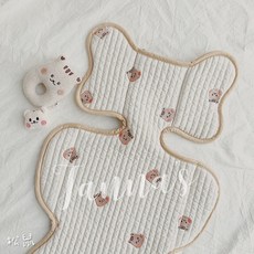 O 推車坐墊 嬰兒車坐墊 嬰兒推車保護墊 安全座椅墊 透氣加厚棉墊, 松鼠, 1個