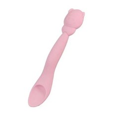 Marcus & Marcus 動物樂園矽膠餵食湯匙 - 加拿大設計, 粉紅豬, 1個