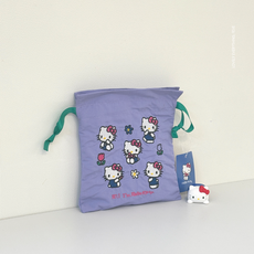 모바일하이진 헬로키티 자수 스트링 파우치
