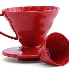 드립커피 하리오 레드 컬러 플라스틱 드리퍼 1~2인용 핸드드리퍼