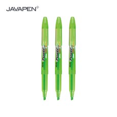 자바펜 파워라인 형광펜 오리지널, 연두, 3개