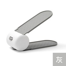 雙層組裝式鞋架, 灰色, 1個