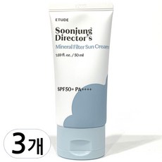에뛰드 순정 디렉터 무기자차 선크림 SPF50+ PA++++, 50ml, 3개