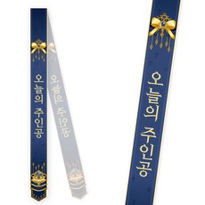 솔메이드 생일 어깨띠 파티 소품 오늘의주인공 축하 승진 44종, 주얼리-블루(고정형)