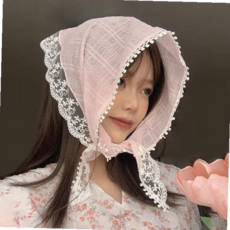 두건스카프 레이스 머리 두건 스카프 LM-0682