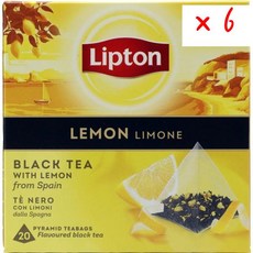 립톤 레몬 블랙 티 레몬, 6개, 1개입
