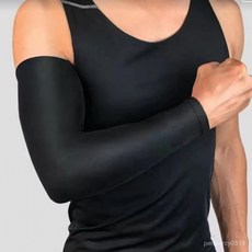 限時下殺 運動袖套 涼感袖套 機能袖套 運動臂套 防曬袖套 加壓袖套 抗UV防紫外線手袖護肘護臂戶外騎行袖套女 NBV, 黑色護臂一對,2XL(150斤以上), 1個