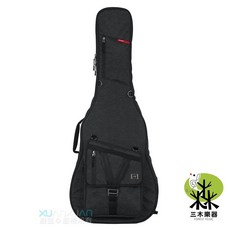 GATOR GT-ACOUSTIC-BLK 防潑厚袋 木吉他 民謠吉他演出袋 高級軟盒 雙肩背 黑灰色, 1個