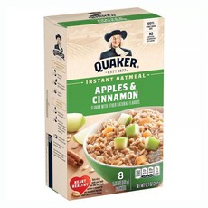 QUAKER 桂格 即食燕麥片 蘋果 & 肉桂 8入, 1個, 344g