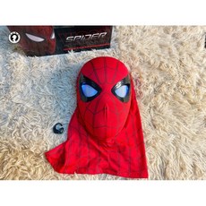 現貨蜘蛛人面具 電動頭套面罩 可眨眼 電影動漫人物 愛好收藏品 cosplay 交換禮物, 1個