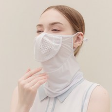 엠엠스포 여성 여름 UV차단 오픈 냉감 자전거 골프 등산 숨쉬기 편한 스포츠 마스크, 화이트, 1개