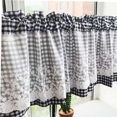 레이스 주방 하프 반커텐 바란스 체크 커튼 59000EA 1EA