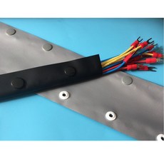 SZTHBG-30-10 鈕釦式結束帶 黑灰雙色 HPC系列 環保阻燃 結束帶 保護管, 1個, SZTHBG-10-50