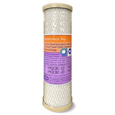 Hydrosep 10英吋標準型椰殼活性碳濾心，多重過濾，提升口感，適用多數淨水器, 4個, HQCBC-10