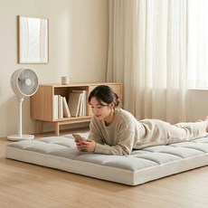 리보아 사계절 침대 바닥 토퍼 매트리스 매트, 그레이