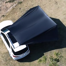 탑 랜더 완벽한 99.99% 빛 암막 대형 박쥐모양 블랙코팅 SUV 차량용 타프 그늘막 캠핑용 차박 타프 어닝, 블랙