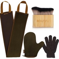 셀프태닝키트 4종 (미트 브러시 장갑), 청동색