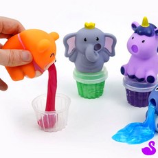 핑크풋 호로록액괴 촉감 미술 놀이 슬라임 액체괴물 sty*7841cE, 곰돌이