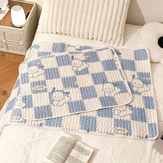 姨媽墊 生理期防漏隔尿墊 防水可機洗, 1個, 咖色棕慵懶小熊,50*70cm