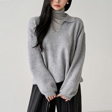 피핀 울 보카시 카라 트임 오버핏 니트 #112522 611086