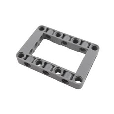 小顆粒塑料積木64179益智科教5x7框梁積木科技件, 淺灰色,1kg（約189pcs）, 1個