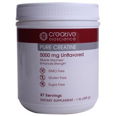 CREATIVE BIOSCIENCE Creative Bioscience純肌酸 5000mg 無味, 450g, 1個