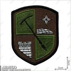 【ARMYGO】國防部軍備局工程營產中心 部隊章 精緻刺繡 軍事風格臂章 個性化服裝配件, 1個, 不車魔鬼氈