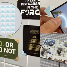 사진꾸미기 스카이 코너 스티커 24개 모서리스티커 꾸미기스티커 크라프트지스티커 벽꾸미기스티커