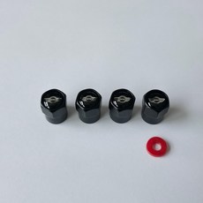 MINI 미니 타이어 에어캡 마개 밸브캡 4P 블랙, 4개