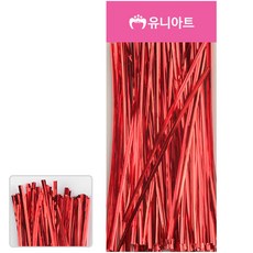 배들 유니아트 (공예철사) 1000 빵끈 (빨강) 선물포장 끈