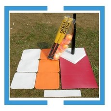 HIDO樂樂棒球 球棒10顆球 透明防水袋 打擊座 輕型壘包組 比賽組, 1個