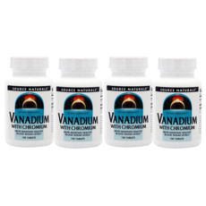 소스 Source 네츄럴스 바나듐 위드 크롬 VANADIUM with CHROMIUM, 180정, 4개