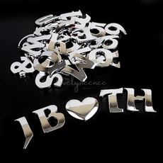 1P 입체 디자인 이니셜문자, 하트