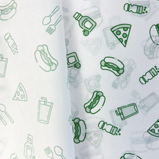 패킹온 33x33 친환경 내유지 노루지 유산지 김밥 포장 샌드위치 햄버거 토스트 버거 빵 와플 식품 기름 종이 포장지, 100개