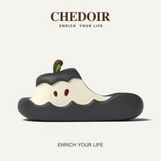 CHEDOIR 蘋果造型拖鞋，海鹽藍，居家室內拖, 凍蘋果,36/37（適合36-37的腳穿）, 1個