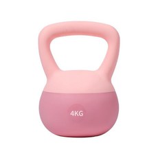 软壶铃女士5kg健身家用提壶哑铃软体深蹲练翘臀力量训练器材, 1個, 【4kg】桃粉色