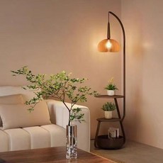 플로어 북유럽 스타일 조명 상향식 거실용 간접조명 독서, 무단계 리모컨 + 펌킨 +