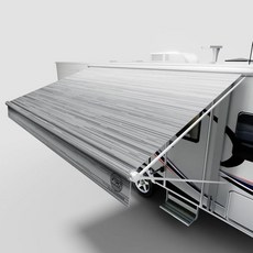 중장비 RV 차양천 교체용 16피트 – 캐노피 19.5온스 열밀봉 비닐 자외선 차단 햇빛 방수 내후성 모터홈 트레일러용 범용 야외, Gray Fade, 8'(fabric7'2'')