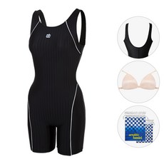 [아날도바시니 공식]여성 반신 3부 빅사이즈 아쿠아로빅 강습 국내생산 여자 실내수영복 ASWU1713