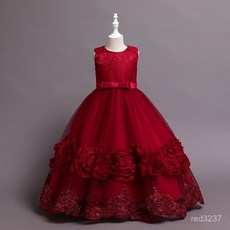 新品公主裙禮服長款女童網紗蓬蓬裙 中大童錶演鋼琴禮服