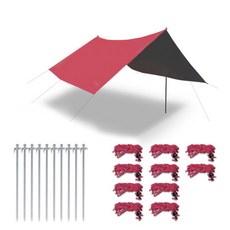 코누 대형 210D 블랙코팅타프, 레드, 6mX4.5m-타프만