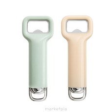 마켓피아 그립감 좋은 병따개 오프너, 1개, 파스텔 카키