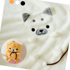 키밍 다용도 휴대용 사무실 캐릭터 시바견 무릎담요