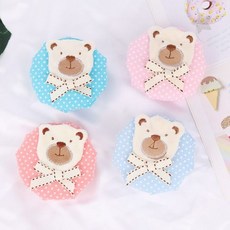 곰 인형 장식 원형 문손잡이 보호 커버 벽면 충격 방지 정전기 차단 가정용 안전, 블루_1개