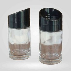 LETEO-장수유통 글라스 원형미니양념통 양념저장용기 양념병 2SET 양념보관용기